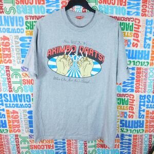 Full Send Steve Will Do It Akimbo Darts Cigarette Double Fist T Shirt Size L
